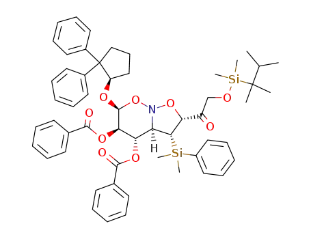 [(2R,3R,3aR,4S,5R,6S)-4,5-bis(benzoyloxy)-3-(dimethylphenylsilyl)hexahydro-6-[[(1R)-2,2-diphenylcyclopentyl]oxy]isoxazolo[2,3-b][1,2]-2-oxazinyl]-2-[[dimethyl(1,1,2-trimethylpropyl)silyl]oxy]ethanone