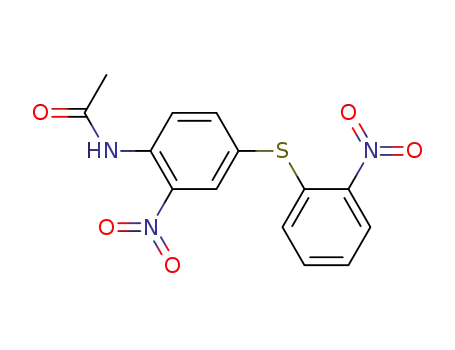 Molecular Structure of 19579-06-7 (Acetamide, N-[2-nitro-4-[(2-nitrophenyl)thio]phenyl]-)
