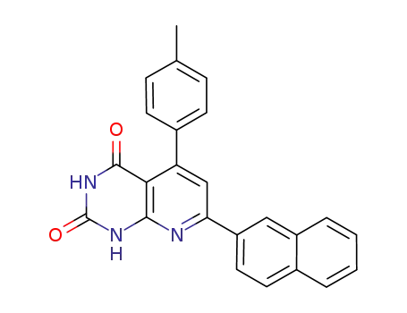 Molecular Structure of 1217356-28-9 (7-(naphthalen-2-yl)-5-p-tolylpyrido[2,3-d]pyrimidine-2,4(1H,3H)-dione)