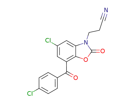 3-[5-chloro-7-(4-chlorobenzoyl)-2-oxo-3H-benzoxazol-3-yl]propionitrile