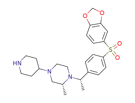 (R)-1-{(S)-1-[4-(Benzo[1,3]dioxole-5-sulfonyl)-phenyl]-ethyl}-2-methyl-4-piperidin-4-yl-piperazine