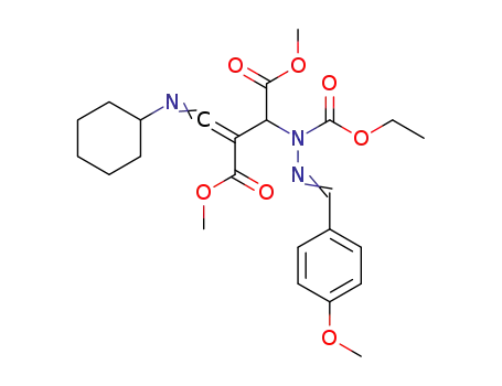 dimethyl 2-cyclohexyliminomethylene-3-[N-ethoxycarbonyl-N'-(4-methoxybenzylidene)hydrazino]succinate