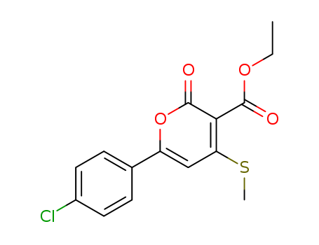 2H-Pyran-3-carboxylic acid, 6-(4-chlorophenyl)-4-(methylthio)-2-oxo-,
ethyl ester(153391-45-8)