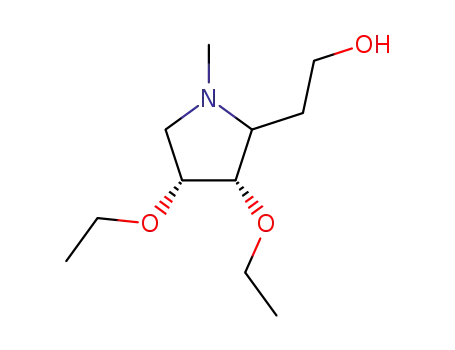 2-Pyrrolidineethanol,3,4-diethoxy-1-methyl-,(3S,4R)-(9CI)