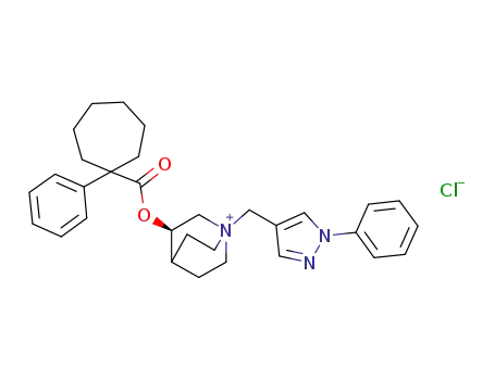 (R)-3-(1-phenylcycloheptanecarbonyloxy)-1-(1-phenyl-1H-pyrazol-4-ylmethyl)-1-azoniabicyclo[2.2.2]octane chloride