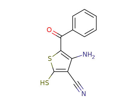 Molecular Structure of 131847-35-3 (3-Thiophenecarbonitrile, 4-amino-5-benzoyl-2-mercapto-)