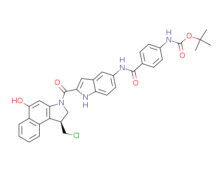 Carbamic acid,
[4-[[[2-[[(1S)-1-(chloromethyl)-1,2-dihydro-5-hydroxy-3H-benz[e]indol-3-
yl]carbonyl]-1H-indol-5-yl]amino]carbonyl]phenyl]-, 1,1-dimethylethyl
ester