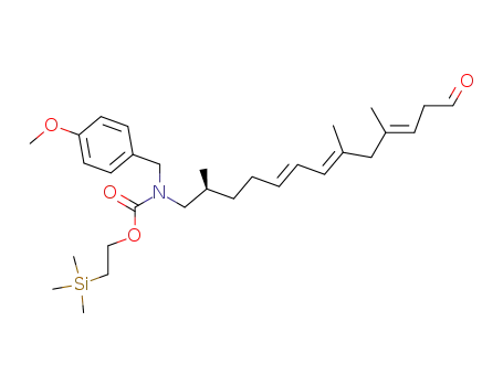 (4-Methoxy-benzyl)-((5E,7E,10E)-(S)-2,8,10-trimethyl-13-oxo-trideca-5,7,10-trienyl)-carbamic acid 2-trimethylsilanyl-ethyl ester