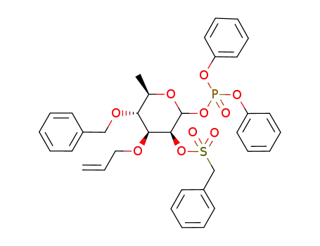 Phenyl-methanesulfonic acid (3S,4S,5R,6R)-4-allyloxy-5-benzyloxy-2-(diphenoxy-phosphoryloxy)-6-methyl-tetrahydro-pyran-3-yl ester
