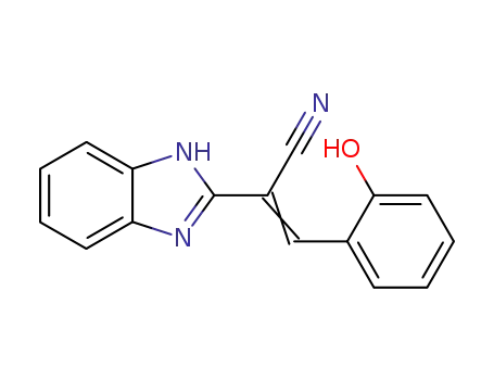 Molecular Structure of 63052-10-8 ((3E)-2-(1,3-dihydro-2H-benzimidazol-2-ylidene)-3-(6-oxocyclohexa-2,4-dien-1-ylidene)propanenitrile)