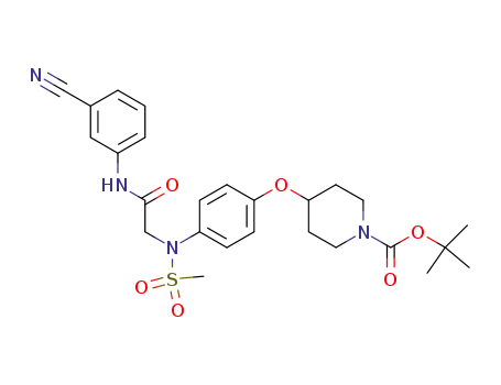 2-(N-{4-[(1-tert-butoxycarbonyl-4-piperidyl)oxy]phenyl}-N-(methanesulfonyl)amino)-N-(3-cyanophenyl)acetamide
