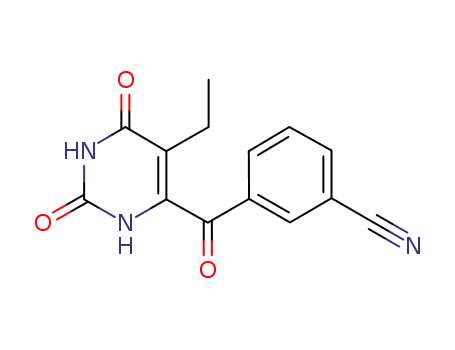 3-[(5-ethyl-2,6-dioxo-1,2,3,6-tetrahydropyrimidin-4-yl)carbonyl]benzonitrile