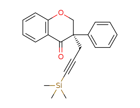 (R)-3-phenyl-3-(3-(trimethylsilyl)prop-2-ynyl)chroman-4-one