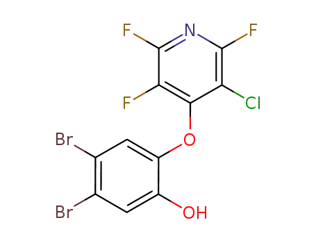 Molecular Structure of 351531-60-7 (4,5-dibromo-2-(3-chloro-2,5,6-trifluoro-pyridin-4-yloxy)-phenol)