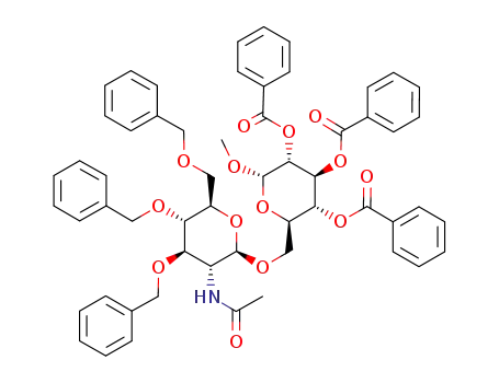 methyl O-(2-N-acetamido-2-deoxy-3,4,6-tri-O-benzyl-β-D-glucopyranosyl)-(1->6)-2,3,4-tri-O-benzoyl-α-D-glucopyranoside