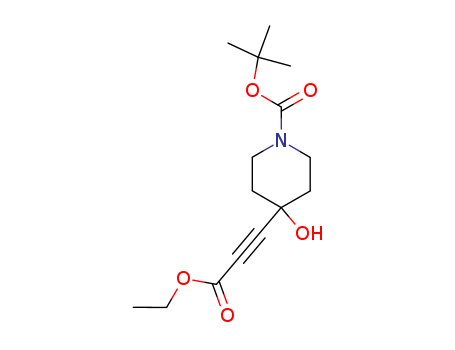 1-Piperidinecarboxylic acid, 4-(3-ethoxy-3-oxo-1-propyn-1-yl)-4-hydroxy-, 1,1-diMethylethyl ester