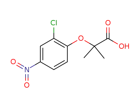Molecular Structure of 870541-16-5 (2-(2-CHLORO-4-NITROPHENOXY)-2-METHYLPROPANOIC ACID)