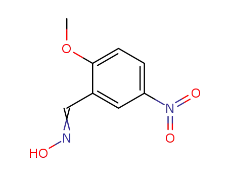 Molecular Structure of 64437-80-5 (Benzaldehyde, 2-methoxy-5-nitro-, oxime)