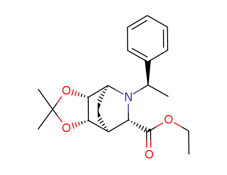 (1S,2S,6R,7S,9S)-4,4-Dimethyl-8-((R)-1-phenyl-ethyl)-3,5-dioxa-8-aza-tricyclo[5.2.2.0<sup>2,6</sup>]undecane-9-carboxylic acid ethyl ester