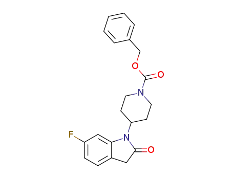 4-(6-fluoro-2-oxo-2,3-dihydro-indol-1-yl)-piperidine-1-carboxylic acid benzyl ester