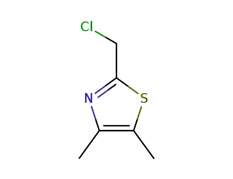 Molecular Structure of 741195-86-8 (2-(chloromethyl)-4,5-dimethyl-1,3-thiazole(SALTDATA: FREE))
