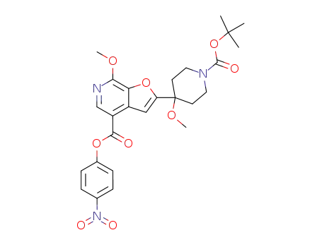 2-(1-<i>tert</i>-butoxycarbonyl-4-methoxy-piperidin-4-yl)-7-methoxy-furo[2,3-<i>c</i>]pyridine-4-carboxylic acid 4-nitro-phenyl ester