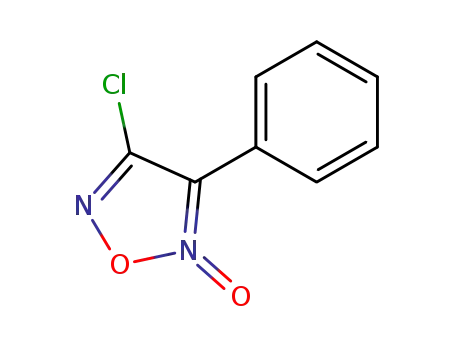 Molecular Structure of 82775-80-2 (1,2,5-Oxadiazole, 3-chloro-4-phenyl-, 5-oxide)