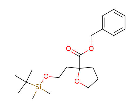 2-(2-tert-butyl-dimethylsilyl-oxyethyl)-2-tetrahydrofuroic acid, benzyl ester