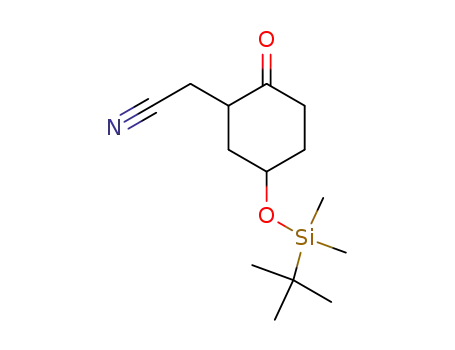 [5-(<i>tert</i>-butyl-dimethyl-silanyloxy)-2-oxo-cyclohexyl]-acetonitrile