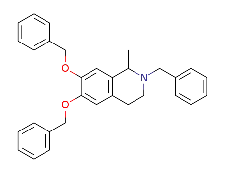 Molecular Structure of 114561-80-7 (Isoquinoline,
1,2,3,4-tetrahydro-1-methyl-6,7-bis(phenylmethoxy)-2-(phenylmethyl)-)