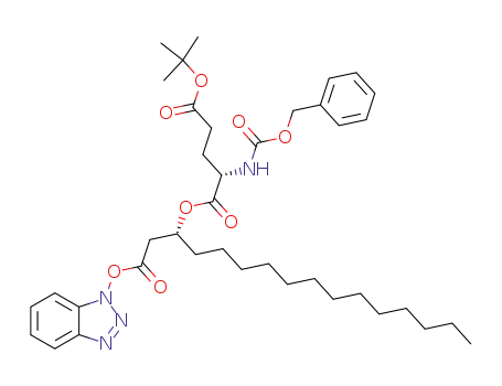 (S)-2-Benzyloxycarbonylamino-pentanedioic acid 1-[(R)-1-(benzotriazol-1-yloxycarbonylmethyl)-tetradecyl] ester 5-tert-butyl ester