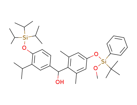 Benzenemethanol,
4-[[(1,1-dimethylethyl)methoxyphenylsilyl]oxy]-2,6-dimethyl-a-[3-(1-meth
ylethyl)-4-[[tris(1-methylethyl)silyl]oxy]phenyl]-