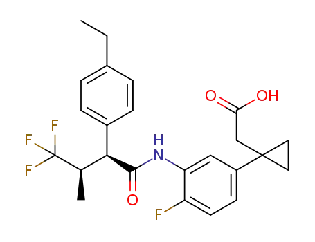 [1-(3-{[(2S,3R)-2-(4-ethylphenyl)-4,4,4-trifluoro-3-methylbutanoyl]amino}-4-fluorophenyl)cyclopropyl]acetic acid