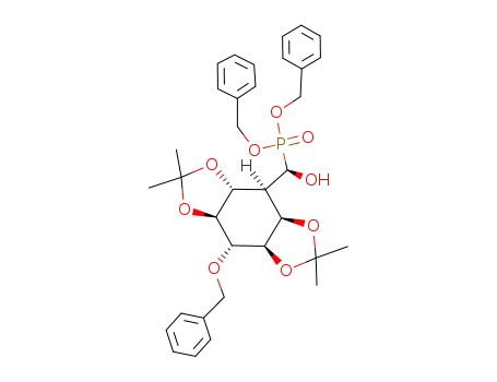 [(R)-((3aR,4R,4aR,7aR,8R,8aS)-8-Benzyloxy-2,2,6,6-tetramethyl-hexahydro-benzo[1,2-d;4,5-d']bis[1,3]dioxol-4-yl)-hydroxy-methyl]-phosphonic acid dibenzyl ester