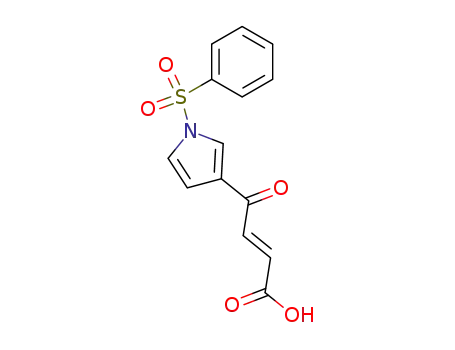 Molecular Structure of 117379-48-3 (4-(1-phenylsulphonylpyrrol-3-yl)-4-oxobut-2-enoic acid)
