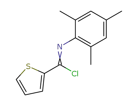Molecular Structure of 156330-45-9 (N-(2,4,6-trimethyl)phenylthiophene-2-carboximidoyl chloride)
