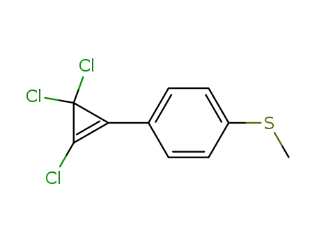 Molecular Structure of 75891-11-1 (Benzene, 1-(methylthio)-4-(2,3,3-trichloro-1-cyclopropen-1-yl)-)