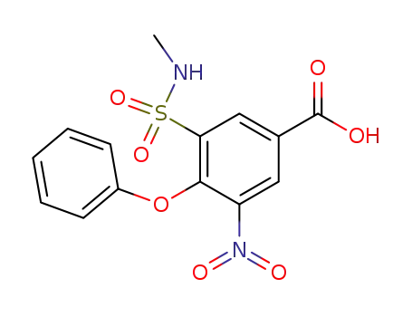 Benzoic acid, 3-[(methylamino)sulfonyl]-5-nitro-4-phenoxy-