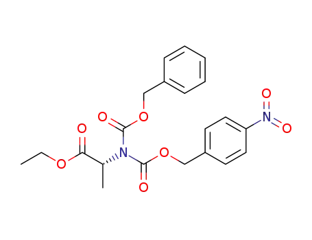 Molecular Structure of 136864-98-7 (D-Alanine,
N-[[(4-nitrophenyl)methoxy]carbonyl]-N-[(phenylmethoxy)carbonyl]-, ethyl
ester)