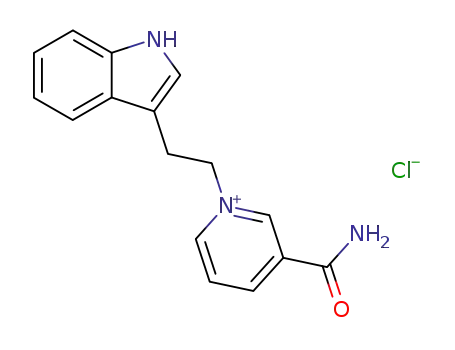 Molecular Structure of 19432-58-7 (3-carbamoyl-1-[2-(1H-indol-3-yl)ethyl]pyridinium)