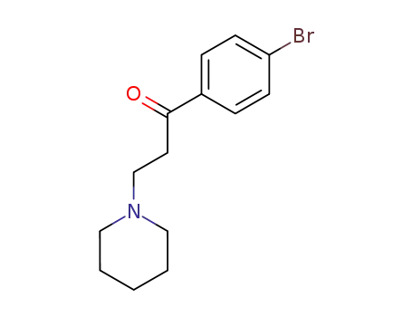 Molecular Structure of 13552-49-3 (1-Propanone, 1-(4-bromophenyl)-3-(1-piperidinyl)-)