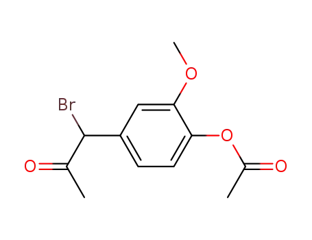 2-Propanone, 1-[4-(acetyloxy)-3-methoxyphenyl]-1-bromo-