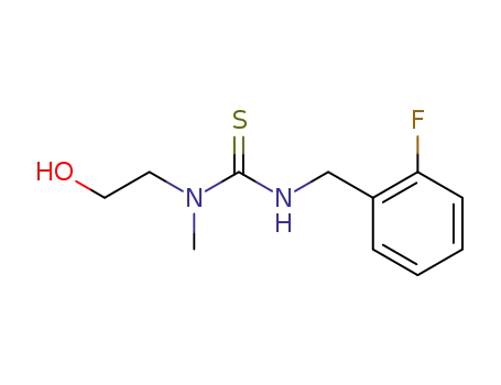 Molecular Structure of 61290-72-0 (Thiourea, N'-[(2-fluorophenyl)methyl]-N-(2-hydroxyethyl)-N-methyl-)