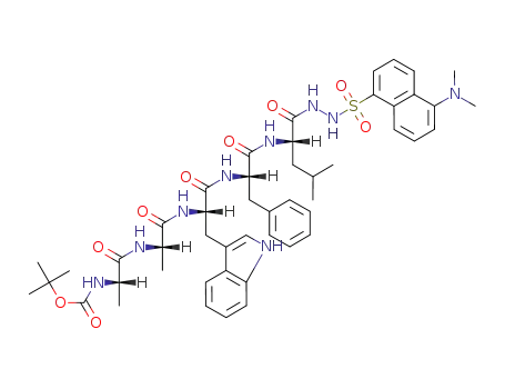 Molecular Structure of 153120-77-5 (Boc-Ala-Ala-Trp-Phe-Leu-NHNHDns)