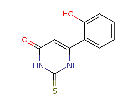 Molecular Structure of 55982-10-0 (4(1H)-Pyrimidinone, 2,3-dihydro-6-(2-hydroxyphenyl)-2-thioxo-)