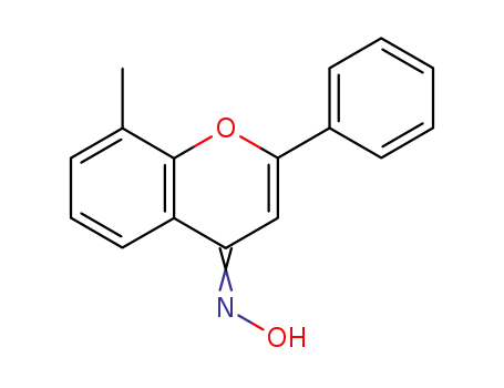 Molecular Structure of 140885-79-6 (4H-1-Benzopyran-4-one, 8-methyl-2-phenyl-, oxime)