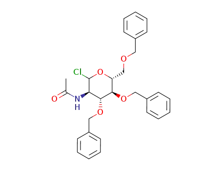 N-((3R,4R,5S,6R)-4,5-Bis-benzyloxy-6-benzyloxymethyl-2-chloro-tetrahydro-pyran-3-yl)-acetamide