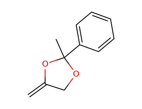 Molecular Structure of 66090-05-9 (1,3-Dioxolane, 2-methyl-4-methylene-2-phenyl-)