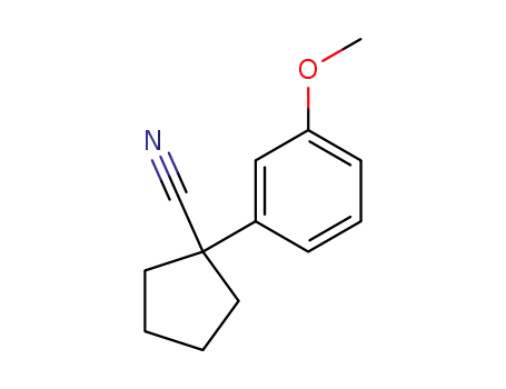Molecular Structure of 74316-83-9 (1-(3-Methoxyphenyl)cyclopentanecarbonitrile)