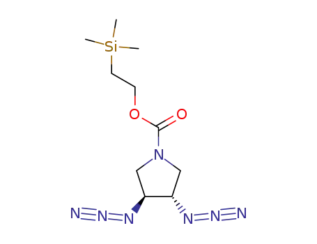 (3S,4S)-diazido-(N-(trimethylsilyl)ethoxycarbonyl)pyrrolidine